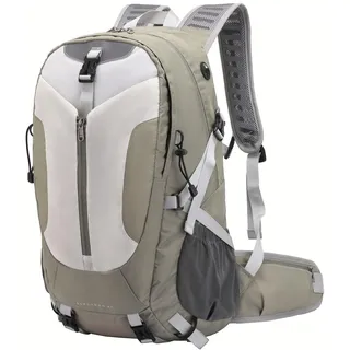 UtiaMiaoGonGo Wanderrucksack Herren Damen 40L Wasserdichter Rucksack Leicht Groß Reiserucksack Trekkingrucksack mit Regenhülle Für Klettern Radfahren Bergsteigen, Khaki