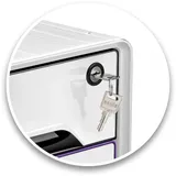 CEP Schubladenbox Smoove Secure schwarz/weiß 1073110121, DIN A4 mit 4 Schubladen