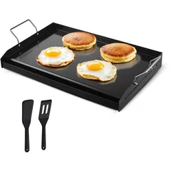 VEVOR Flache Grillplatte Grillpfanne Karbonstahl BBQ Kochgeschirr 605x360mm