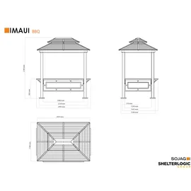Sojag Grillpavillon Maui 2,49 x 1,58 m Beige