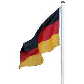 Posten Börse Fahnenmast Aluminium 6,20 Meter inklusiv Deutschland Fahne