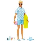 Barbie Ken - Blonde Puppe mit Badehose, Strand-Accessoires und Wasserball für kreatives Spielen, für Kinder ab 3 Jahren, HPL74