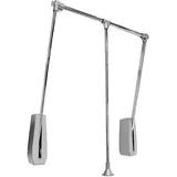 Emuca Kleiderlift für Garderoben Hang Wandmontage, 600-830, Verchromt, Stahl und Kunststoff, - Emuca