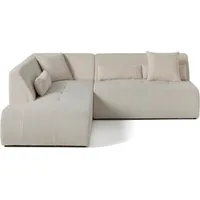 Lisa Design Onyx - 5-Sitzer Modulares Ecksofa links - Cord , Beige - Beige