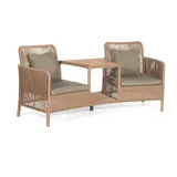 SonnenPartner SonnenPartner® Sitzgruppe Luna natural honey, hellbraun Kunststoff, Metall