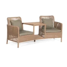 SonnenPartner SonnenPartner® Sitzgruppe Luna natural honey, hellbraun Kunststoff, Metall