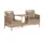 SonnenPartner SonnenPartner® Sitzgruppe Luna natural honey, hellbraun Kunststoff, Metall