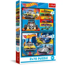 Trefl Hot Wheels, Puzzles 2x70 Teile,