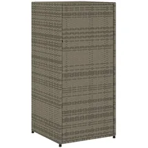 vidaXL Gartenschrank Grau 55x55x111 cm Poly Rattan