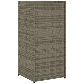 vidaXL Gartenschrank Grau 55x55x111 cm Poly Rattan