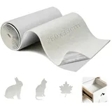 Ezitruz Filz Selbstklebend 3mm, Filzstoff Selbstklebend 260 cmx33 cm, Klebefilz Weiß, Filzmatte Meterware, Bespannstoff aus Filz, Nadelfilz für Dachhimmel Stoff DIY Box Liner Möbel Wandverkleidung