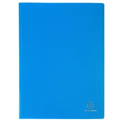 Exacompta 8832E 12x Sichtmappe aus PP 500μ mit 30 glatten Hüllen, transparent, für Format DIN A4 - Hellblau