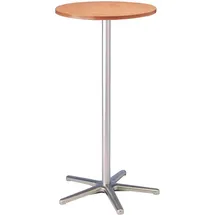 Maul Stehtisch 60 x 60 x 110 cm Buche/Braun/Silber