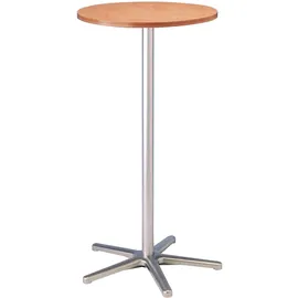 Maul Stehtisch 60 x 60 x 110 cm Buche/Braun/Silber