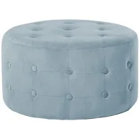 Beliani Pouf TAMPA Polyester 55 x 30 x 55 cm Grau