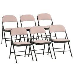 BIG Möbel GmbH 6er Set Fiona | Allzweck Klappstuhl gepolstert | Rosa