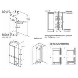 Neff KI7863DD0 Einbau-Kühlgefrierkombination (260 l, 1772 mm hoch, Weiß)