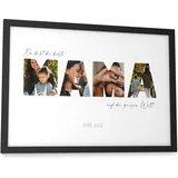 Papierschmiede® Geschenk für Mama Bild in A4 im Bilderrahmen - personalisierte Foto Geschenkidee für Weihnachten, personalisiertes Geschenk für Mama zum Muttertag - Beste Mama Geburtstag