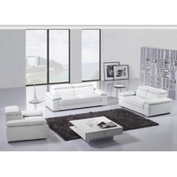 JVmoebel Sofa Ledersofa Sofa 3+2 Sitzer Set Polstersofa Couch Designersofa Neu, Made in Europe weiß