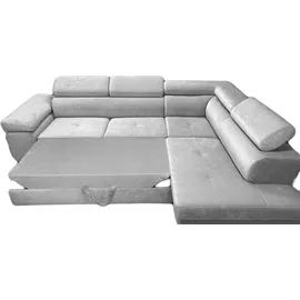 möbel punkt Ecksofa Samt 2-Sitzer Grau