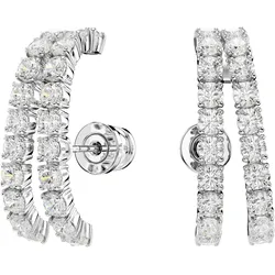 Paar Ohrstecker SWAROVSKI "Schmuck Geschenk Matrix Ohrspangen Ohrklemmen, 5705835", silber (metallfarben, kristallweiß, kristallweiß), Ohrringe, Damen, Metall, mit Swarovski Zirkonia (synth.)