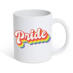 Youth Designz Tasse Pride Kaffeetasse Geschenk, Keramik, mit trendigem Print weiß