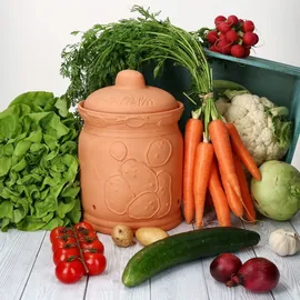 Mambocat Vorratsglas Terra Kartoffeltopf mit Deckel Ø 19,3 cm 1-tlg. Braun