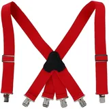 CTM Herren Hosenträger, elastisch, 5,1 cm Gr. Einheitsgröße, rot - Einheitsgröße