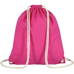 Turnbeutel - OEKO-TEX 100 zertifiziert | mit robusten Zugbändern | 38x46cm | Jutebeutel | Einkaufstasche | Rucksack | unbedruckt, pink