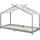 [en.casa] Kinderbett Brome Hausbett 90 x 200 cm Kiefer grau grau