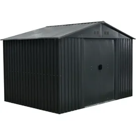 Floraworld Gartengerätehaus mit Satteldach 2,38 x 3,01 x 2,14 m anthrazit