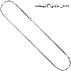 Silberkette JOBO, silber (silber 925), Halsketten, Damen, Silber 925 (Sterlingsilber), L: 45cm, Fuchsschwanzkette 925 Silber 45 cm 2,5 mm
