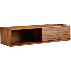 Sheesham TV-Kommode, bis 50 Zoll, Schublade, offenes Fach, Einfache Reinigung. 108x34x25 cm | Kadima Design