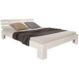 Homestyle4u 1836, Holzbett 180x200, Doppelbett mit Lattenrost Weiss, Kiefer Massivholz - Weiß