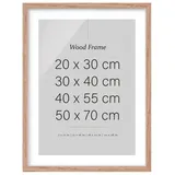 Bilderdepot24 Bilderrahmen Eiche beige 30x45 cm 1 St.