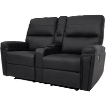 MCW Kinosessel MCW-K17 Kunstleder 2er 140 x 90 x 100 cm Schwarz mit Getränkehalter