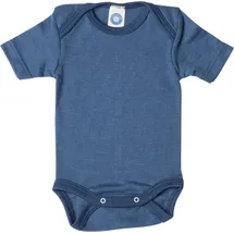 cosilana Cosilana, Baby Kurzarm-Body aus Bio Wolle, / Seide Marine 62/68
