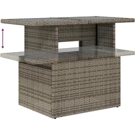 vidaXL 6-teiliges Gartensofa-Set mit Kissen, grau, Polyrattan - Grau