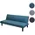 MCW Schlafsofa Stoff 2-Sitzer Türkis/Blau
