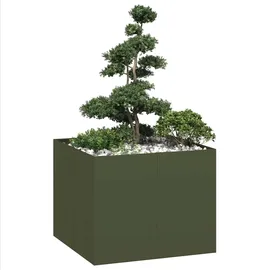 vidaXL Pflanzgefäß 100 x 100 x 80 cm Olivgrün