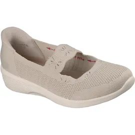 SKECHERS Ballerina SKECHERS "ARYA", Damen, Gr. 40, beige (natur), Textil, Schuhe Ballerina, Freizeitschuh, Schlupfschuh mit Handsfree Slip-Ins Funktion