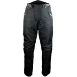 ROLEFF RACEWEAR Roleff Herren 451kxxxxl Schwarze Motorradhose mit herausnehmbarem Thermofutter Protektoren und Weitenverstellung für Somme, Schwarz, 4XL kurz EU