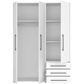 Forte Drehtürenschrank 144,4 x 200 x 53 cm Weiß
