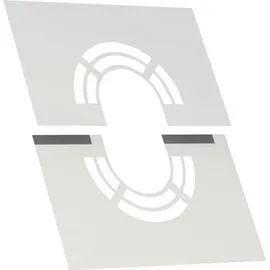 Jeremias Deckenblende Edelstahl 0,50 m zweiteilig 0°-30° weiß