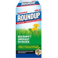 Roundup Rasen-Unkrautfrei Konzentrat, Unkrautvernichter gegen Unkraut im Rasen, auch bei Jungrasen, 250 ml