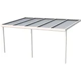 Gutta Terrassendach Premium 510 x 306 cm weiß/polycarbonat weiß gestreift