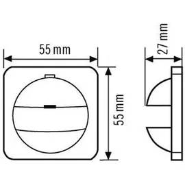 ESYLUX Abdeckung IP20-BM2 weiß