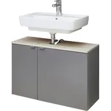 Pelipal Waschbeckenunterschrank Quickset 394 Quarzgrau/Akzent Polar Pinie 60 cm