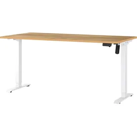 Germania Germania-Werke Schreibtisch höhenverstellbar, 160 cm weiß, 160x119x80 cm