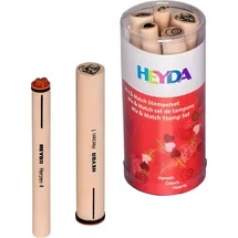 Heyda Stempel Set Mix & Match Herzen Holz 5 St.